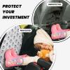 Pioyoku Lavender Flowers2 For Car Seat Back Protector 2 Pack, Kick Mats For Kids And Pets, Backseat Seat Protector Cover For Car, Suv, Truck & Van view 2