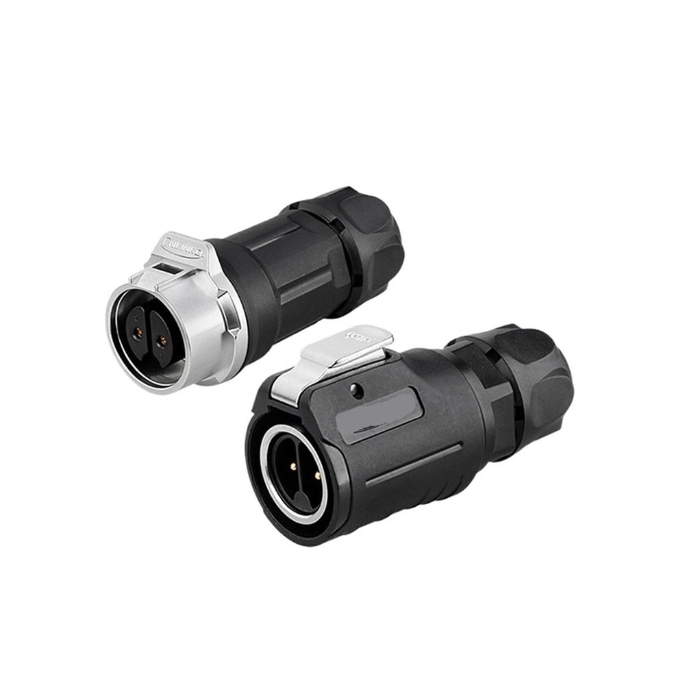 NAQQRWIXG LP16 Plastic M16 Industrial 2 Pin Aviation Wire Power Connector Male Female Socket Plug for LED Drone Radio(Male Plug Set2)