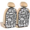 Pioyoku Graffiti Burger For Car Seat Back Protector 2 Pack, Kick Mats For Kids And Pets, Backseat Seat Protector Cover For Car, Suv, Truck & Van view 1