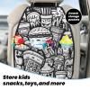 Pioyoku Graffiti Burger For Car Seat Back Protector 2 Pack, Kick Mats For Kids And Pets, Backseat Seat Protector Cover For Car, Suv, Truck & Van view 3