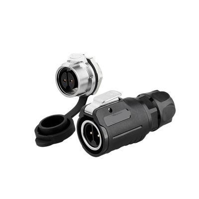 NAQQRWIXG LP16 Plastic M16 Industrial 2 Pin Aviation Wire Power Connector Male Female Socket Plug for LED Drone Radio(Male Plug Set1)
