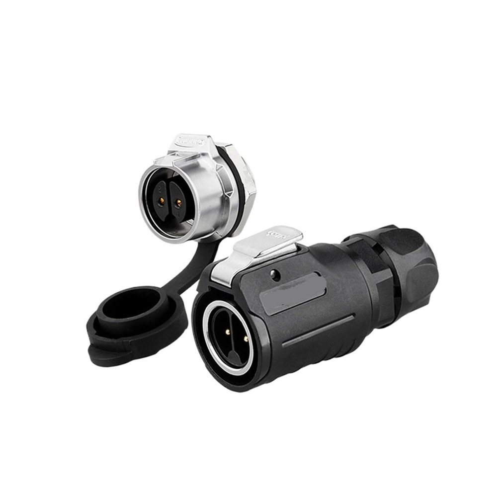 NAQQRWIXG LP16 Plastic M16 Industrial 2 Pin Aviation Wire Power Connector Male Female Socket Plug for LED Drone Radio(Male Plug Set1)