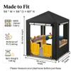 Hoartsardeo Playhouse Cover, Waterproof Heavy Duty Kids Outdoor Play House view 3