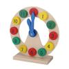 Omquot Wooden Clock Toy, Colourful for Time Recognition, Perfect for Over 3 Years view 1