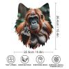 Wooden Puzzles for Adults 175Pcs Gorillas Wooden Jigsaw Puzzles, Unique Wolf Head Shaped Puzzle Games Challenge Holiday Puzzle Home Decor view 2