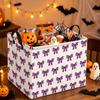 HKEC Rectangle Storage Basket,Gift Basket for Halloween,Room Decor(Purple Bow Halloween) view 3