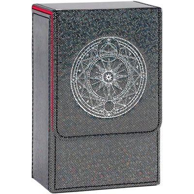 Hsqqdc Card Deck Box, Pu Leather Tarot Card Box, Trading Card Storage Box Leather Deck Boxes for Tarot Card Deck Trading Cards