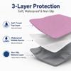 CORTHENA Car Seat Towel Cover 2 Pack for Front Seats, Sweat Absorbent Car Seat Protector with Non-Slip Backing, Waterproof Towel Car Seat Covers for Runners, Gym, Swimming, Beach, Pets, Orchid Purple view 3