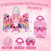 Kids Makeup Kit for Girls 5-8, Real Washable Makeup Set Toys with Mirror view 4