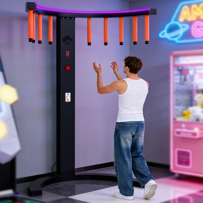 Chantmo Hand Eye Coordination Catching Stick Game, Portable Reflex Catch Game Machine with 11 Sticks, 3 Play Modes, 10 Speed Levels, LED Lights, MP3 Player for Home Party & Commercial Rental