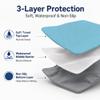 CORTHENA Car Seat Towel Cover 2 Pack for Front Seats, Sweat Absorbent Car Seat Protector with Non-Slip Backing, Waterproof Towel Car Seat Covers for Runners, Gym, Swimming, Beach, Pets, Sky Blue view 3