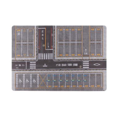Fonowx /64 Model Car Parking Lot Scene Toy Display Underground Mat Simulation Garage Rubber Cloth for Children Table, H