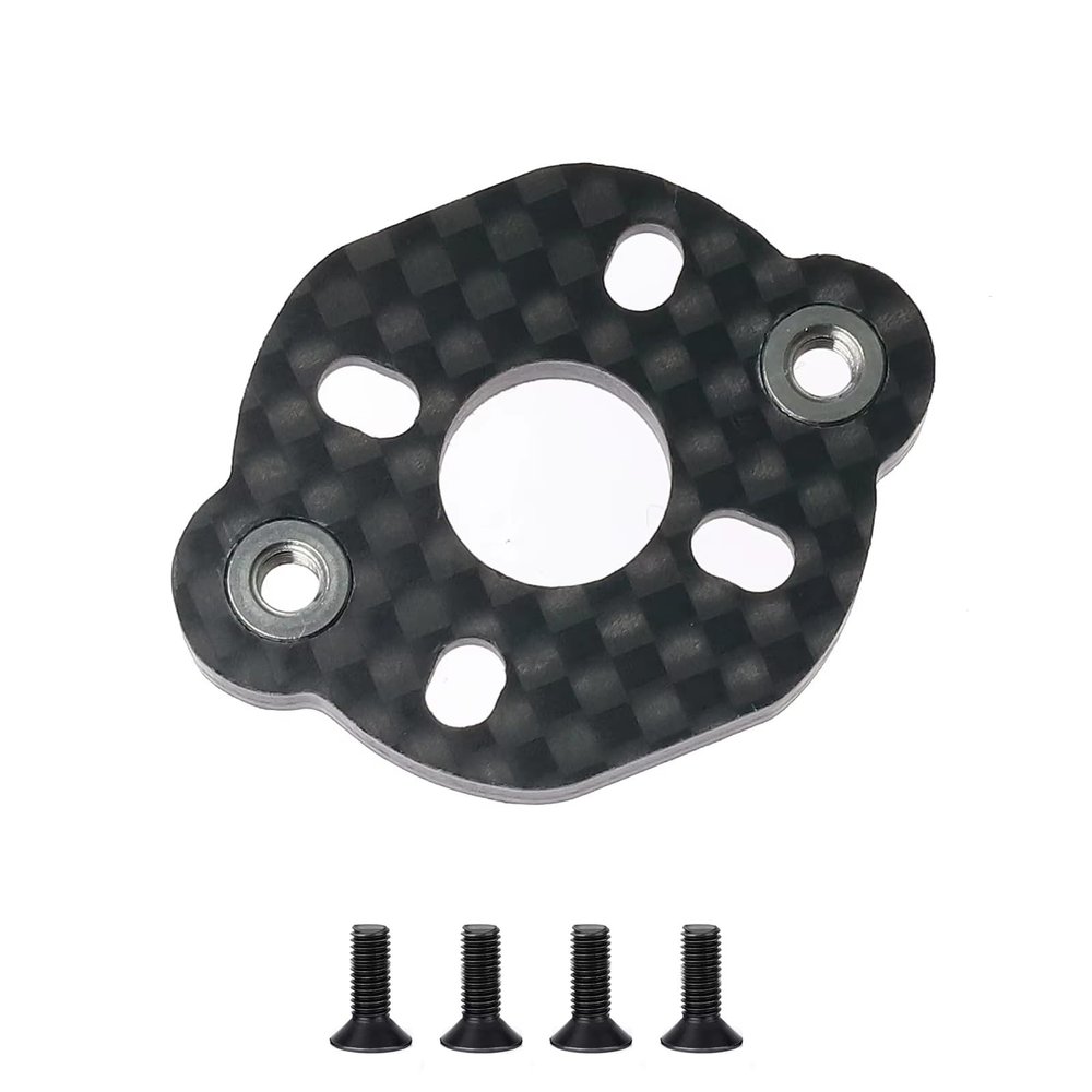 RC Car Parts Compatible with RC Car Upgrade Parts Carbon Fiber Pattern2216 Motor to 540 Motor Converter Mount Plate Conversion Mount