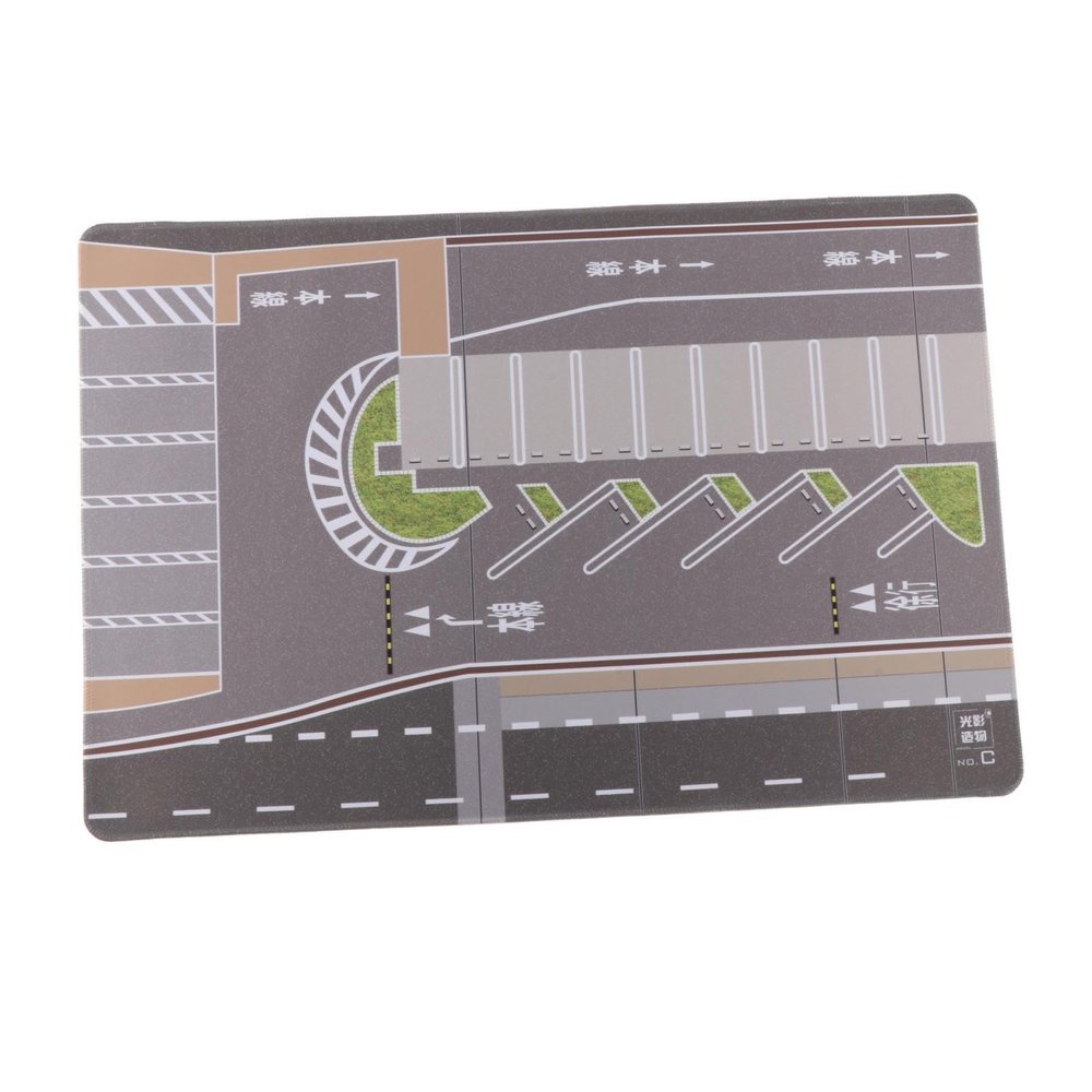 Fonowx /64 Model Car Parking Lot Scene Toy Display Underground Mat Simulation Garage Rubber Cloth for Children Table, C