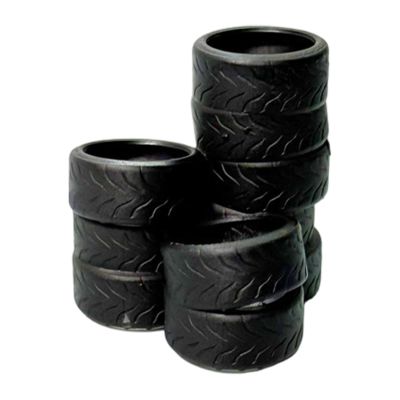 Fonowx Miniature Garage 1/64 Diorama Car Garage Accessory Resin Crafted Workshop Ornament Detailed Hand Painted Suitable for Model Display Collector Showcase, Tire Stack