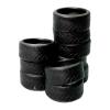Fonowx Miniature Garage 1/64 Diorama Car Garage Accessory Resin Crafted Workshop Ornament Detailed Hand Painted Suitable for Model Display Collector Showcase, Tire Stack view 1