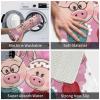 HIEJKQXC Two Cute Cartoon Pigs On A Background of Heart All Season Flannel Rug Polyester Indoor Outdoor Floor Mat 20x31.5in view 3