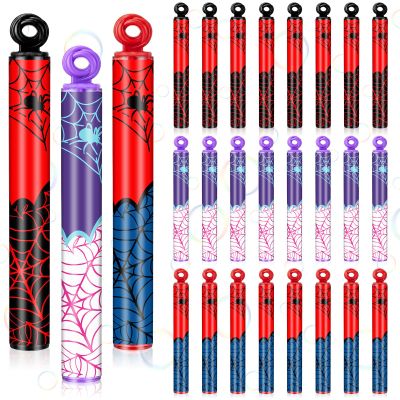Rotatingpals 32 Pcs Spider Web Bubble Wands Spider Party Favors for Adult Summer Activity Birthday Gifts Carnival Goody Bag Stuffers Wedding Supplies