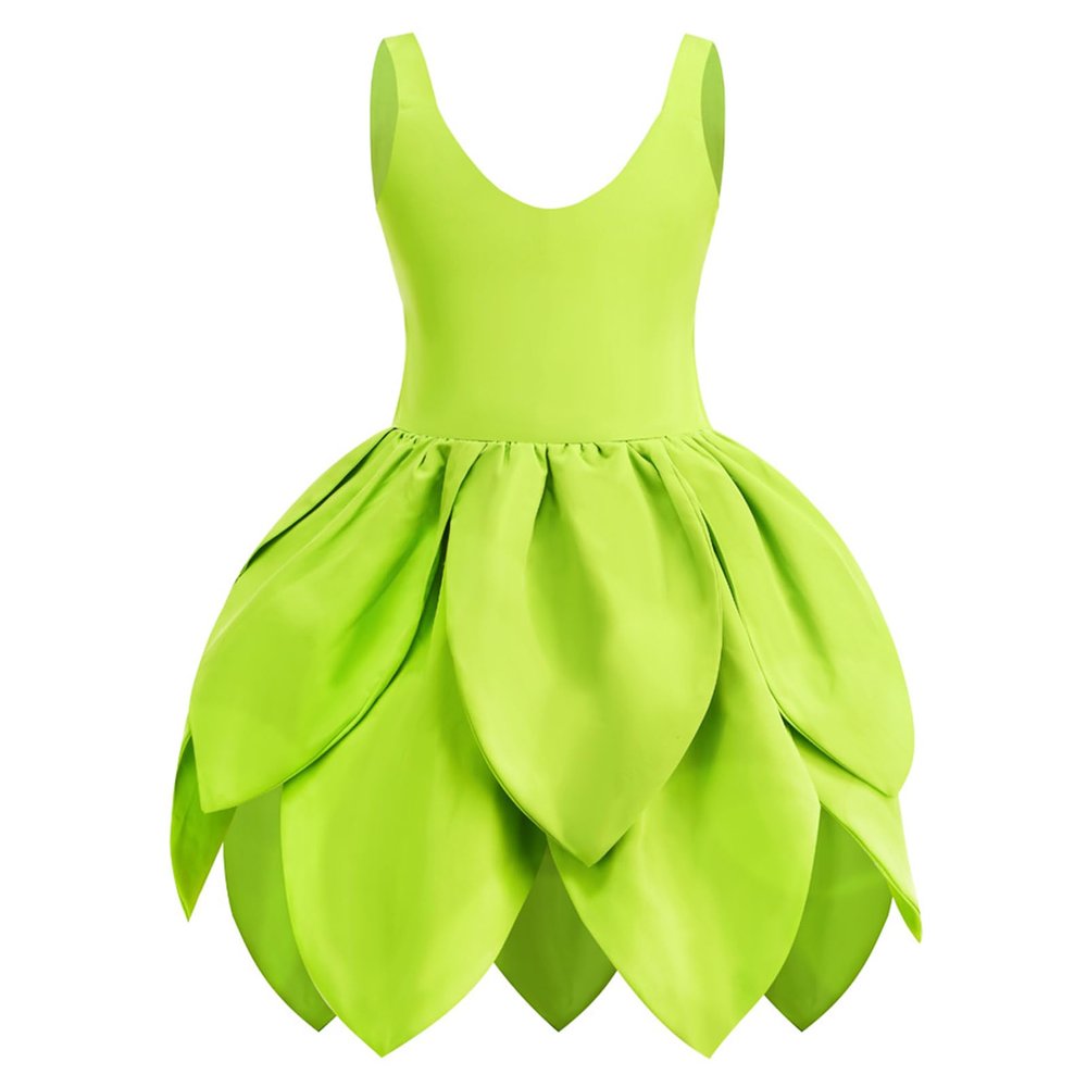 BABWWNIX Kid Girls Fairy Costume Princess Dress Up Set Halloween Cosplay Green Dress Costume with Butterfly Wing (B-Green Dress, 18 Months)