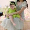 BABWWNIX Kid Girls Fairy Costume Princess Dress Up Set Halloween Cosplay Green Dress Costume with Butterfly Wing (B-Green Dress, 18 Months) view 2