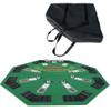 48" Folding Poker Tabletop for 8 Player Holdem Casino Game Portable Layout Mat Green view 1