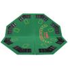 48" Folding Poker Tabletop for 8 Player Holdem Casino Game Portable Layout Mat Green view 4