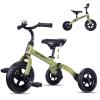 YGJT 3 in 1 Tricycle for Toddlers Age 2-5 Years Old, Folding Kids Balance Bike with Adjustable Seat and Removable Pedal, Toddler Bike Ride-on Toys for Infant, Gifts for Baby Boys Girls view 1