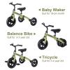 YGJT 3 in 1 Tricycle for Toddlers Age 2-5 Years Old, Folding Kids Balance Bike with Adjustable Seat and Removable Pedal, Toddler Bike Ride-on Toys for Infant, Gifts for Baby Boys Girls view 3