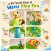 Bemonew Play Sink with Running Water, Multi-Functional Toddler Water Table, Electric Recirculating Table for Toddlers 1-3 with Slide, Green view 2