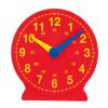 KQFCAZRE Teaching Clock Red Face Analog Teaching Clock Yellow Numbers for Teacher, Children, Homeschool view 1