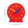 KQFCAZRE Teaching Clock Red Face Analog Teaching Clock Yellow Numbers for Teacher, Children, Homeschool view 3