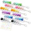 Outus 18 Pcs Keyboard Fidget Clicker 4-in-1 Keyboard Fidget Keychain with 2 Pcs Embossed Stickers Decompression Button Sensory Toys for Office Home Pass Time Anxiety Stress Relief (Gradient Color) view 1