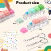 Outus 18 Pcs Keyboard Fidget Clicker 4-in-1 Keyboard Fidget Keychain with 2 Pcs Embossed Stickers Decompression Button Sensory Toys for Office Home Pass Time Anxiety Stress Relief (Gradient Color) view 2