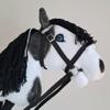 Hobby Horse Pinto A3 with Bridle - Realistic Black & White Hobbyhorse for Kids view 3