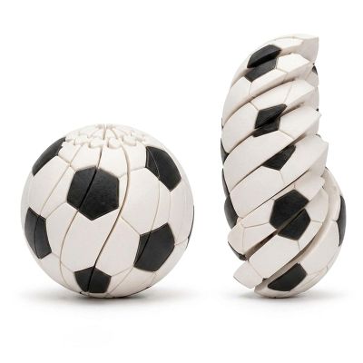Baseball Fidget Ball Toy,3D Printed Twist and Turn Stress Relief Desk Fidget,Relieve Anxiety Fidget Ball Sensory Puzzle,Portable Handheld Ball for Teens & Adults (Soccer)