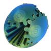 Tomvorks 3D Printed Gear Ball Portable Lightweight Stress Relief Toy for Work Study Travel Materialized in PLA 3.1x3.1x3.1in (Turquoise) view 1