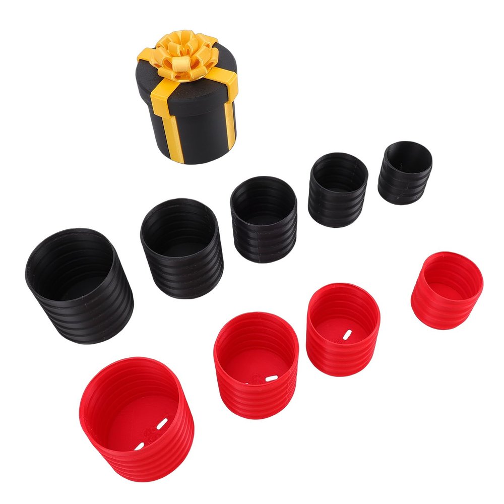GLOGLOW Prank Screw Box Annoying Gift Box with Screws Hilarious 3D Printed Nested Screw Gift with 10 Layers for Money Jewelry Gifts Christmas Birthday Pranks (Black)