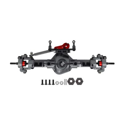 RC Axles Compatible with Axial for SCX10 D90 1/10 RC for Rock Crawler Car Upgrade Modification Parts Metal CNC Front Rear Axle Servo Base