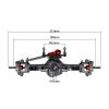 RC Axles Compatible with Axial for SCX10 D90 1/10 RC for Rock Crawler Car Upgrade Modification Parts Metal CNC Front Rear Axle Servo Base view 3