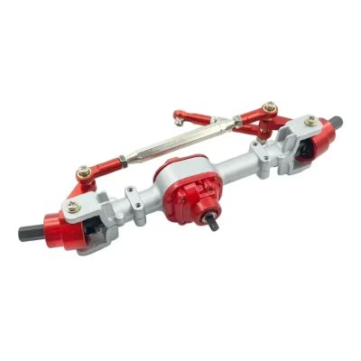 RC Portal Axle Compatible with MN D90 D91 99S FJ45 1/12 RC Truck Car Refit Upgrade Parts Metal Front and Rear Bridge Axle Set(Silver,Front)