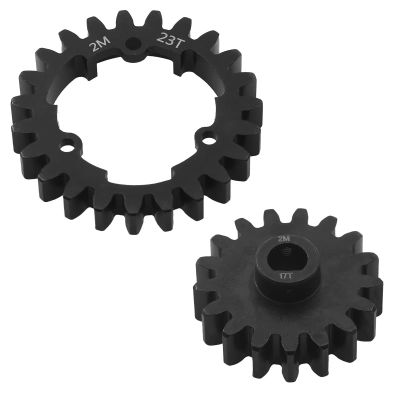 RC Models Spare Parts Compatible with Traxxas 1/5 X- for Maxx 1/7 XO-1 1/10 for E-Revo 2.0 Parts Steel 2.0M 23T Spur Gear and 10T/17T Pinion Gear 6447 6449