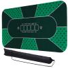 DTGN Portable Poker Table Mat, 71" x 35" Non-Slip Foldable Rubber Poker Mat, Noise Reduction Table Top with Polyester Storage Bag for Tabletop Games Home Games Night, Light Green view 1