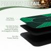 DTGN Portable Poker Table Mat, 71" x 35" Non-Slip Foldable Rubber Poker Mat, Noise Reduction Table Top with Polyester Storage Bag for Tabletop Games Home Games Night, Light Green view 3
