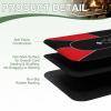 DTGN Portable Poker Table Mat, 71" x 35" Non-Slip Foldable Rubber Poker Mat, Noise Reduction Table Top with Polyester Storage Bag for Tabletop Games Home Games Night, Red view 3