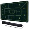 DTGN Portable Poker Table Mat, 47" x 24" Non-Slip Foldable Rubber Poker Mat, Noise Reduction Table Top with Polyester Storage Bag for Tabletop Games Home Games Night, Green view 1