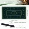 DTGN Portable Poker Table Mat, 47" x 24" Non-Slip Foldable Rubber Poker Mat, Noise Reduction Table Top with Polyester Storage Bag for Tabletop Games Home Games Night, Green view 2