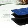 DTGN Portable Poker Table Mat, 47" x 24" Non-Slip Foldable Rubber Poker Mat, Noise Reduction Table Top with Polyester Storage Bag for Tabletop Games Home Games Night, Blue view 3
