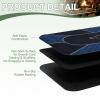 DTGN Portable Poker Table Mat, 71" x 35" Non-Slip Foldable Rubber Poker Mat, Noise Reduction Table Top with Polyester Storage Bag for Tabletop Games Home Games Night, Light Blue view 3