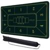 DTGN Portable Poker Table Mat, 94" x 47" Non-Slip Foldable Rubber Poker Mat, Noise Reduction Table Top with Polyester Storage Bag for Tabletop Games Home Games Night, Green view 1