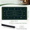 DTGN Portable Poker Table Mat, 94" x 47" Non-Slip Foldable Rubber Poker Mat, Noise Reduction Table Top with Polyester Storage Bag for Tabletop Games Home Games Night, Green view 2